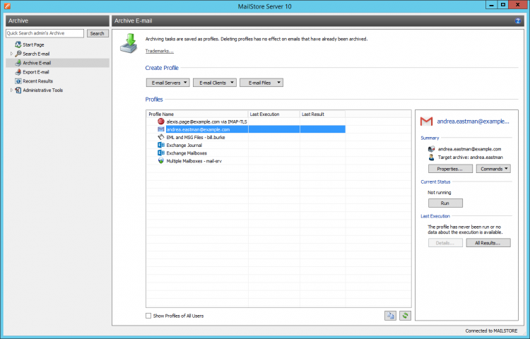 Email Archiving with MailStore Basics - MailStore Server Help