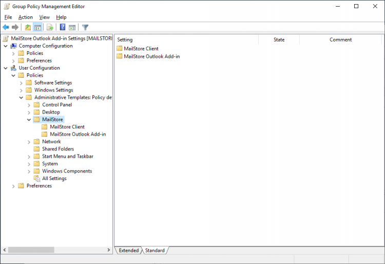MailStore Outlook Addin Deployment MailStore Server Help