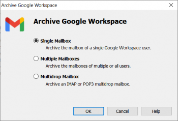 archiving emails from google workspace